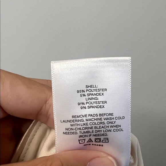 NWT Express Women's Chic Shimmering Cream‎ Bustier Tank Crop Top Size Small - Picture 7 of 7